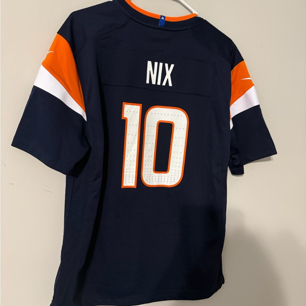 NFL Navy Youth Football Jersey with Orange & White Accents - #10 NIX